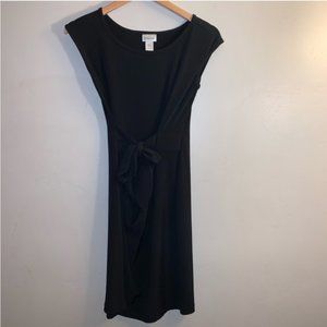 Motherhood Maternity Black Cap Sleeved Dress Tie